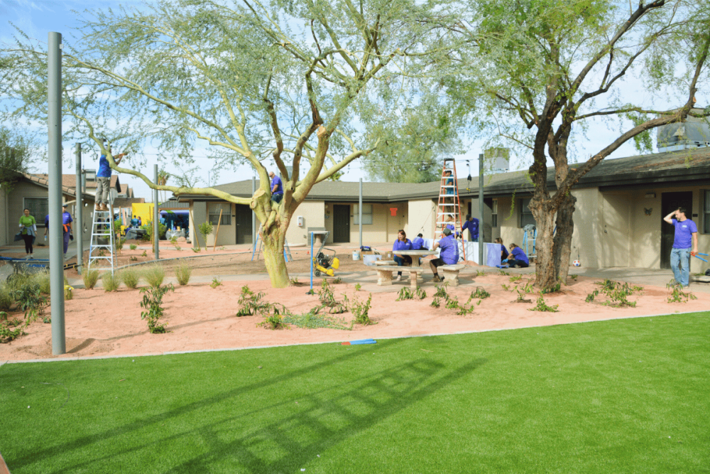 sojourner center phoenix bright green turf